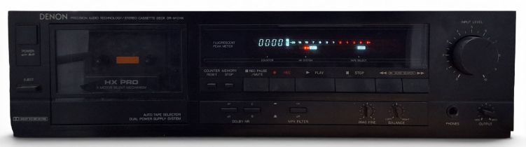 A Denon Stereo Cassette Deck DR-M12HX (powers up not tested)