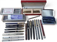 Stylophilia - various pens comprising two Parker 25 Flighter fountain pens; others including
