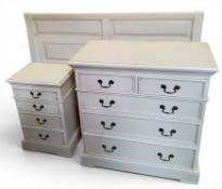 A YP Furniture chest, of two short and three long graduated drawers, plinth base, 89cm high,  87cm