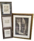 Axel Herman Haig (Swedish 1835-1921),  by and after,Burgos Cathedral, Spain, monochrome etching,