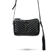 YVES SAINT LAURENT LOULOU CAMERA BAG  Condition grade B.  Black Chevron quilted leather exterior