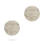 CHANEL, A PAIR OF CC CLIP-ON EARRINGS each comprising a circular earring with Coco Chanel logo