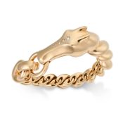 HERMES, A DIAMOND GALOP BRACELET in 18ct yellow gold, designed as the head of a horse set with a gra