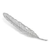 VAN CLEEF & ARPELS, A RARE AND IMPORTANT ART DECO DIAMOND FEATHER BROOCH, 1927 in platinum and 18ct