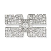 CARTIER, A FINE ART DECO DIAMOND BROOCH, CIRCA 1932 the geometric brooch set with a principal old Eu