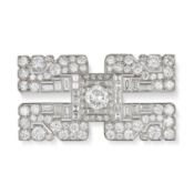CARTIER, A FINE ART DECO DIAMOND BROOCH, CIRCA 1932 the geometric brooch set with a principal old Eu