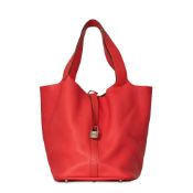 HERMÈS ROSE JAIPUR CLEMENCE PICOTIN LOCK 31 BAG Condition grade B. Rose Jaipur Clemence leather