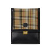 NO RESERVE - BURBERRYS VINTAGE CHECKER WRITING CASE Condition grade C+. Checker canvas and black
