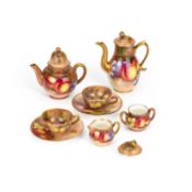 A ROYAL WORCESTER MINIATURE TEA AND COFFEE SERVICE