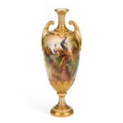 A ROYAL WORCESTER PORCELAIN VASE