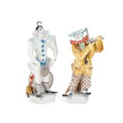 A PAIR OF MEISSEN PORCELAIN FIGURES