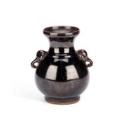 A CHINESE FLAMBE GLAZED VASE