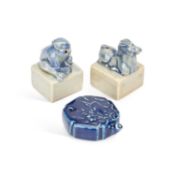 THREE CHINESE WATER DROPPERS
