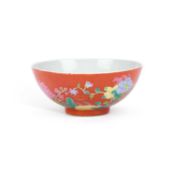 A CHINESE FAMILLE ROSE ‘FLORAL’ PORCELAIN BOWL