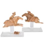 A PAIR OF CHINESE TANG STYLE FIGURES