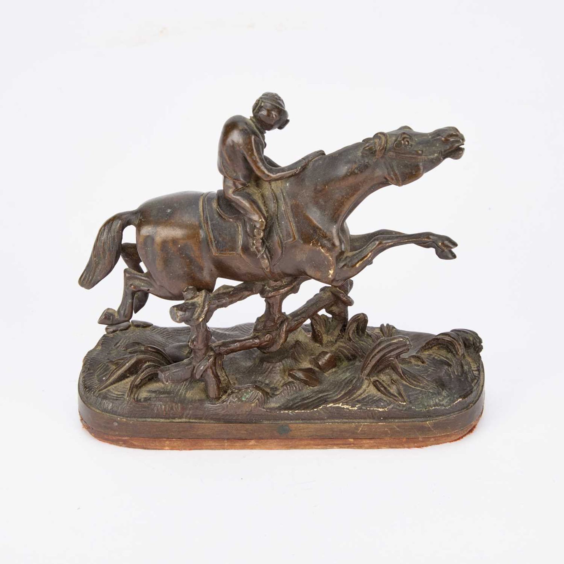 AFTER PAUL JOSEPH RAYMOND GAYRARD (FRENCH 1807-1855) MONKEY RIDING A HORSE - Image 2 of 2