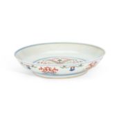 A CHINESE DOUCAI ‘FLORAL’ DISH