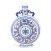 A CHINESE PORCELAIN MOON FLASK