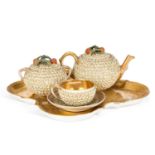 A DRESDEN PORCELAIN CABARET SET, 19TH CENTURY