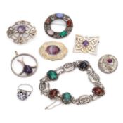 A COLLECTION OF SILVER CELTIC JEWELLERY