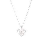 A WHITE CUBIC ZIRCONIA PENDANT