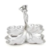WMF (WÜRTTEMBERGISCHE METALLWARENFABRIK) A FIGURAL QUADRIPARTITE DISH