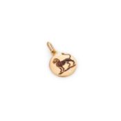 AN 18K YELLOW GOLD AND ENAMEL LEO STARSIGN PENDANT