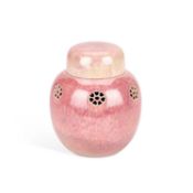 A RUSKIN LUSTRE-GLAZED POTTERY JAR AND COVER DATED 1916
