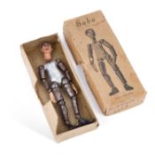 AN EARLY 20TH CENTURY SWISS 'SABA' ARTICULATED METAL FIGURE