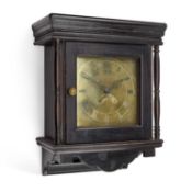 AN EBONISED THIRTY-HOUR WALL CLOCK SIGNED ROBERT SKELTON, MALTON