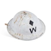 A SECOND WORLD WAR AIR RAID PRECAUTIONS (A.R.P) HEAD WARDEN HELMET