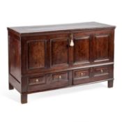 AN 18TH CENTURY OAK MULE CHEST