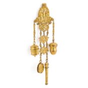 A FINE GEORGE III GILT-METAL CHATELAINE