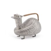 AN INDIAN SILVER ZOOMORPHIC WATER PITCHER