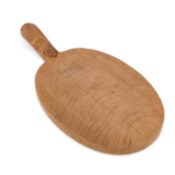 ROBERT THOMPSON OF KILBURN A MOUSEMAN OAK CHEESEBOARD