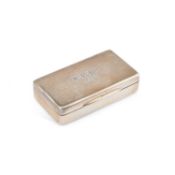 A 19TH CENTURY AMERICAN STERLING SILVER SNUFF BOX