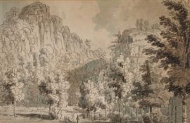 CIRCLE OF EDWARD DAYES (1763-1804) LODORE FALLS, DERWENTWATER