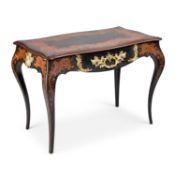A VICTORIAN ORMOLU-MOUNTED AND MARQUETRY WRITING TABLE