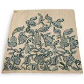 A JACOBEAN STYLE EMBROIDERED HANGING OR PANEL