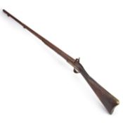 AN ANTIQUE PERCUSSION LONG GUN
