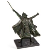A LARGE BRONZE FIGURE OF MOSES
