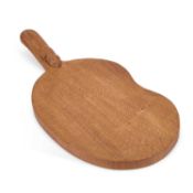 ROBERT THOMPSON OF KILBURN A MOUSEMAN OAK KIDNEY-SHAPED CHEESEBOARD