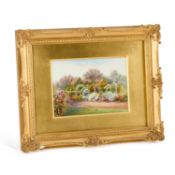 A ROYAL WORCESTER PORCELAIN PLAQUE