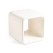 A 20TH CENTURY WHITE MOULDED PLASTIC OCCASIONAL TABLE