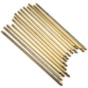 A COLLECTION OF FOURTEEN BRASS STAIR RODS