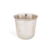 AN 18TH CENTURY FRENCH SILVER BEAKER