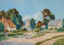 E.H TYNDALE (EARLY 20TH CENTURY) A VILLAGE IN SHAKESPEARE'S COUNTRY AND A BERKSHIRE VILLAGE, A PAIR