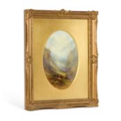 A ROYAL WORCESTER PORCELAIN PLAQUE