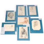 HELEN MARY JACOBS BWS (1888-1970) A GROUP OF SEVEN FIGURE STUDIES
