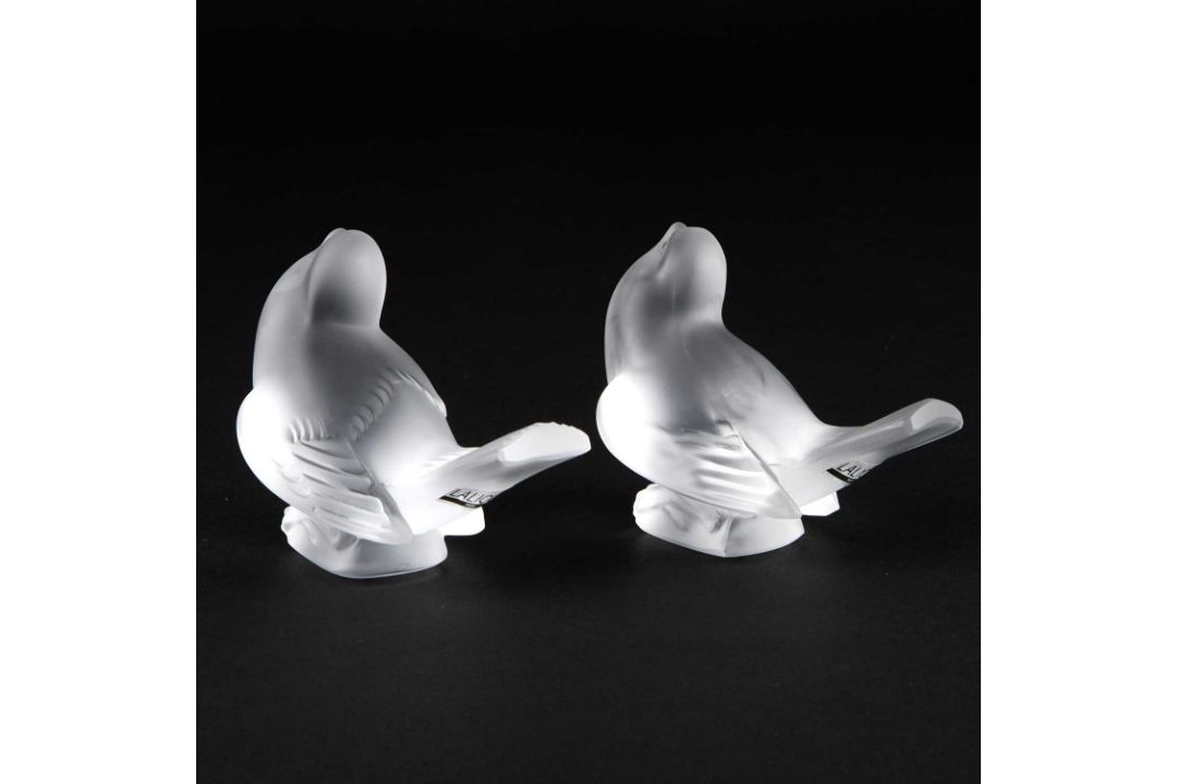 TWO LALIQUE 'MOINEAU' PAPERWEIGHTS - Image 2 of 3